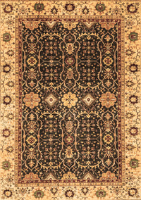 Geometric Brown Traditional Rug, abs3093brn