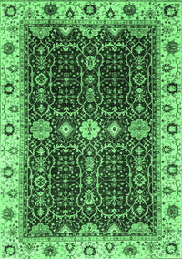 Geometric Emerald Green Traditional Rug, abs3093emgrn