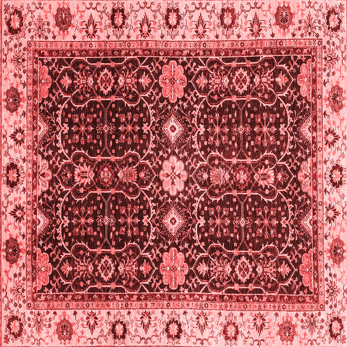 Machine Washable Geometric Red Traditional Rug, wshabs3093red