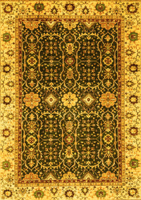 Geometric Yellow Traditional Rug, abs3093yw