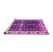 Sideview of Machine Washable Geometric Purple Traditional Area Rugs, wshabs3093pur