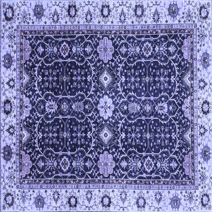 Square Machine Washable Geometric Blue Traditional Rug, wshabs3093blu