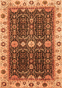 Geometric Orange Traditional Rug, abs3093org