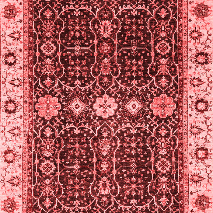 Machine Washable Geometric Red Traditional Rug, wshabs3093red