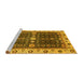 Sideview of Machine Washable Geometric Yellow Traditional Rug, wshabs3093yw