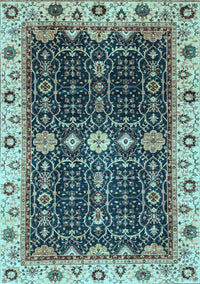 Geometric Light Blue Traditional Rug, abs3093lblu