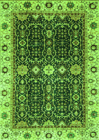 Geometric Green Traditional Rug, abs3093grn