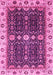 Machine Washable Geometric Pink Traditional Rug, wshabs3093pnk