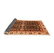 Sideview of Geometric Orange Traditional Rug, abs3093org