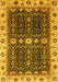 Machine Washable Geometric Yellow Traditional Rug, wshabs3093yw