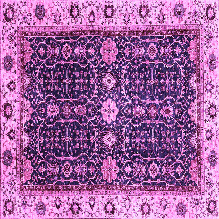 Square Geometric Purple Traditional Rug, abs3093pur