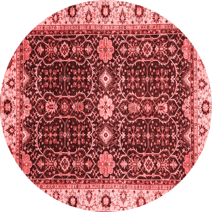 Machine Washable Geometric Red Traditional Rug, wshabs3093red