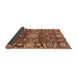 Sideview of Abstract Saffron Red Oriental Rug, abs3094