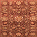 Square Oriental Orange Traditional Rug, abs3094org