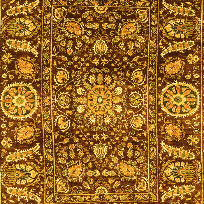 Machine Washable Oriental Yellow Traditional Rug, wshabs3094yw