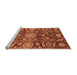 Sideview of Machine Washable Oriental Orange Traditional Area Rugs, wshabs3094org