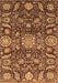 Machine Washable Oriental Brown Traditional Rug, wshabs3094brn