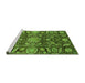 Sideview of Machine Washable Oriental Green Traditional Area Rugs, wshabs3094grn