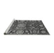 Sideview of Machine Washable Oriental Gray Traditional Rug, wshabs3094gry