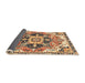 Thickness of Abstract Dark Sienna Brown Modern Rug, abs3095