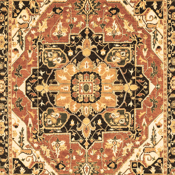 Abstract Brown Modern Rug, abs3095brn