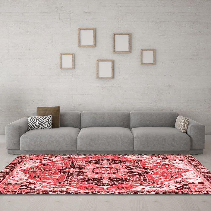 Modern Red Washable Rugs