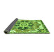 Sideview of Abstract Green Modern Rug, abs3095grn