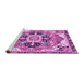 Sideview of Machine Washable Abstract Purple Modern Area Rugs, wshabs3095pur