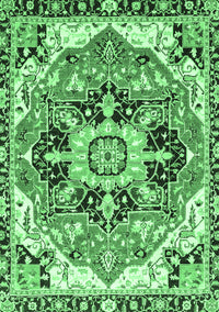 Abstract Emerald Green Modern Rug, abs3095emgrn