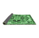 Sideview of Abstract Emerald Green Modern Rug, abs3095emgrn