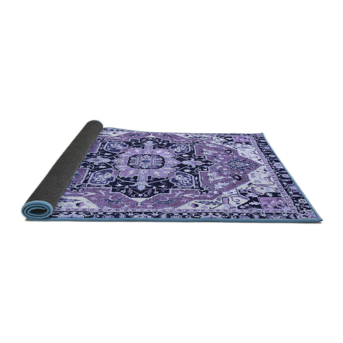 Sideview of Abstract Blue Modern Rug, abs3095blu
