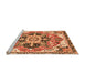 Sideview of Machine Washable Abstract Orange Modern Area Rugs, wshabs3095org