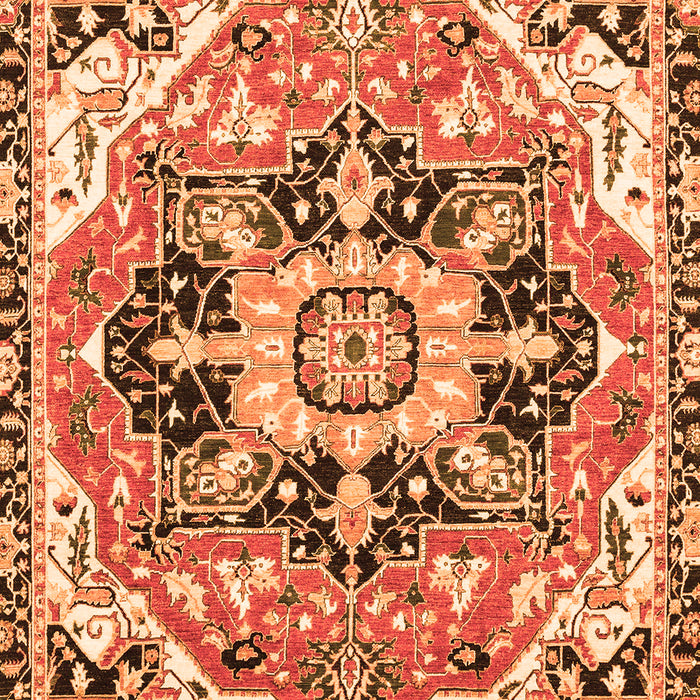 Machine Washable Abstract Orange Modern Area Rugs, wshabs3095org