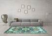 Machine Washable Abstract Light Blue Modern Rug in a Living Room, wshabs3095lblu