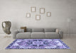 Machine Washable Abstract Blue Modern Rug in a Living Room, wshabs3095blu