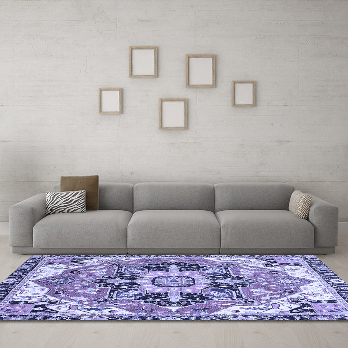Machine Washable Abstract Blue Modern Rug in a Living Room, wshabs3095blu