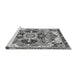 Sideview of Machine Washable Abstract Gray Modern Rug, wshabs3095gry