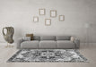 Machine Washable Abstract Gray Modern Rug in a Living Room,, wshabs3095gry