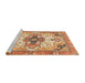 Sideview of Machine Washable Abstract Yellow Orange Rug, wshabs3096