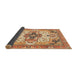 Sideview of Abstract Yellow Orange Modern Rug, abs3096