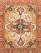 Machine Washable Abstract Yellow Orange Rug, wshabs3096