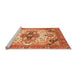 Sideview of Machine Washable Abstract Orange Modern Area Rugs, wshabs3096org