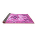 Sideview of Abstract Purple Modern Rug, abs3096pur