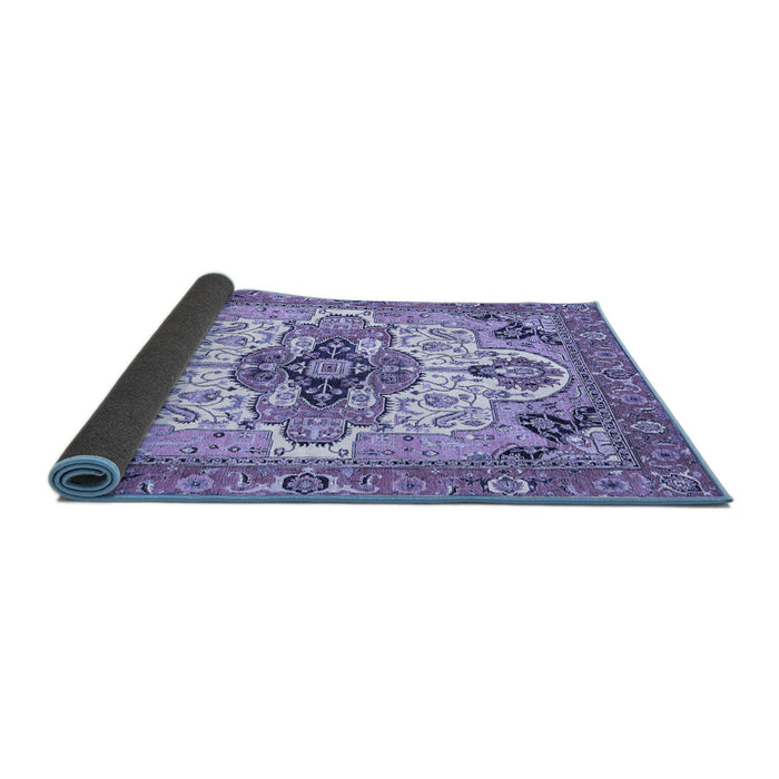 Sideview of Abstract Blue Modern Rug, abs3096blu