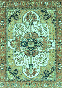 Abstract Turquoise Modern Rug, abs3096turq