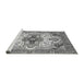 Sideview of Machine Washable Abstract Gray Modern Rug, wshabs3096gry