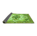 Sideview of Abstract Green Modern Rug, abs3096grn