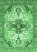 Machine Washable Abstract Emerald Green Modern Area Rugs, wshabs3096emgrn