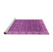 Sideview of Machine Washable Abstract Purple Modern Area Rugs, wshabs3097pur