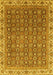 Abstract Yellow Modern Rug, abs3097yw